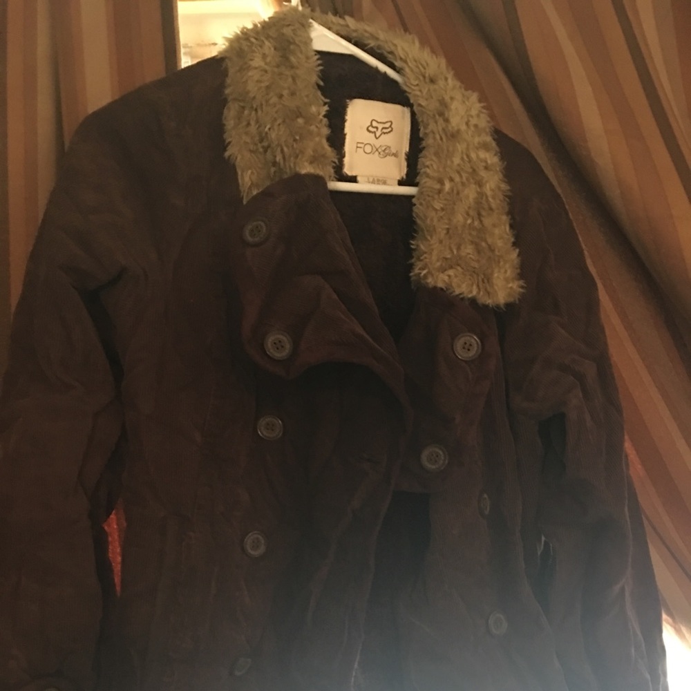 Fox brown corduroy large coat